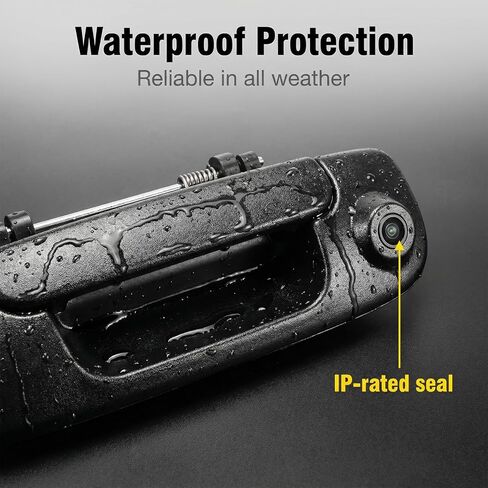 Tailgate Handle Backup Camera Compatible with 2002-2008 Dodge Ram 1500 2500 3500 Rear View Reverse Camera Assembly Ip68 Waterproof Night Vision RCA Connector Replaces 55276237AA in Kuwait