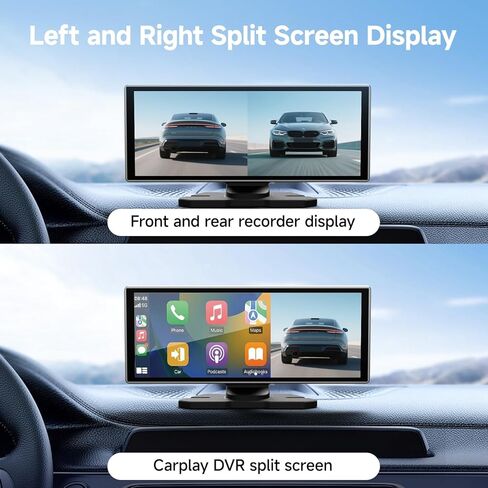 11.26 Inch HD Touchscreen Car Display, Wireless CarPlay/Android Auto Screen for Car, Navigation System with 4K Dash Cam, Backup Camera, 64GB Memory, Voice Control in Kuwait