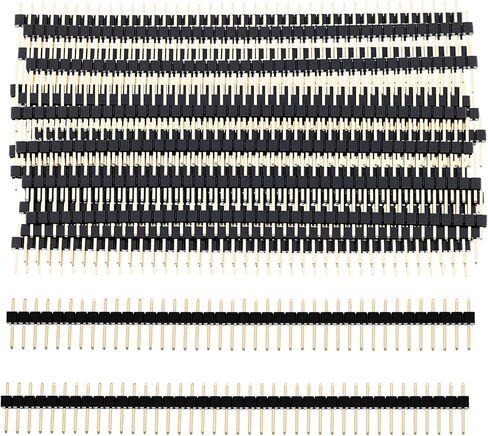 20 Pcs Straight Single Row 2.54 mm 40 Pin Gold Male Header Pin Breakaway Headers 0.1 inch Breakaway Header Strip for PCB Connector Breadboard Electronic Circuit Board in Kuwait
