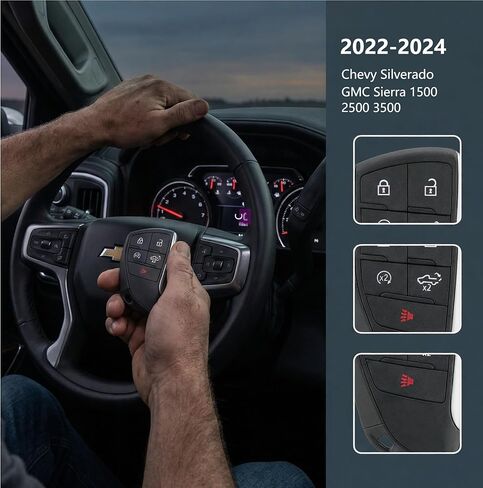 استبدال المفتاح الذكي فوب يناسب 2022 2023 2024 تشيفي سيلفرادو جي إم سي سييرا 1500 2500 3500 القرب مفتاح السيارة الذكي دخول بدون مفتاح عن بعد YG0G21TB2 433 ميجا هرتز in Kuwait
