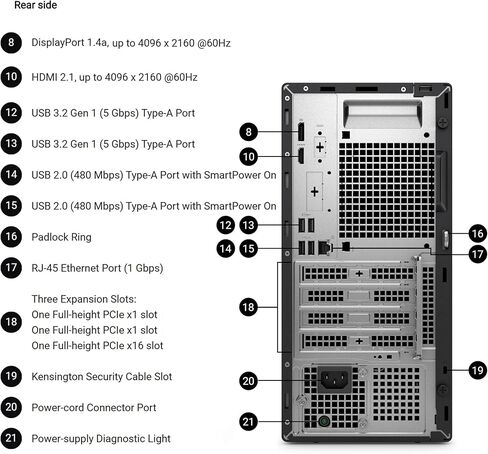 أجهزة كمبيوتر سطح المكتب من Dell، كمبيوتر مكتبي Pro Tower (الجيل التالي OptiPlex)، معالج Intel رباعي النواة من الجيل الرابع عشر، ذاكرة وصول عشوائي DDR5 سعة 16 جيجابايت، محرك أقراص PCIe SSD سعة 512 جيجابايت، RJ-45، منفذ DisplayPort، HDMI، نوع C، Windows 11 in Kuwait