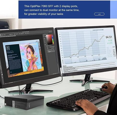 Dell Optiplex 7060 SFF Desktop Computer PC, Intel Core i7-8700T up to 4.0GHz, 8GB DDR4 RAM, 256GB SSD, Keyboard & Mouse, DisplayPorts, Windows 11 Pro (Renewed) in Kuwait