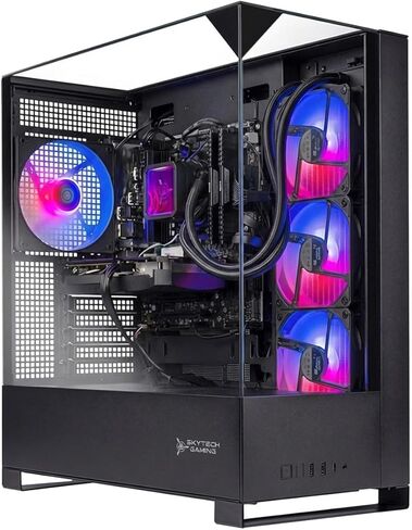 Skytech Gaming Shadow 5 Gaming PC, AMD Ryzen 7 7800X3D 4.2GHz, NVIDIA RTX 5070 12GB VRAM, 1TB Gen4 NVMe SSD, 32GB DDR5 RAM 6000, 750W Gold PSU, 360 ARGB AIO, WI-FI 5, Windows 11, Desktop in Kuwait