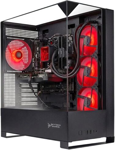 Skytech Gaming Shadow 5 Gaming PC, AMD Ryzen 7 7800X3D 4.2GHz, NVIDIA RTX 5070 12GB VRAM, 1TB Gen4 NVMe SSD, 32GB DDR5 RAM 6000, 750W Gold PSU, 360 ARGB AIO, WI-FI 5, Windows 11, Desktop in Kuwait