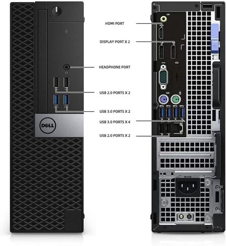 كمبيوتر مكتبي Dell OptiPlex 5040 SFF - Intel Core i5-6500 3.2 جيجا هرتز - ذاكرة وصول عشوائي DDR3 سعة 16 جيجابايت - محرك أقراص ثابتة سعة 1 تيرابايت - شبكة WiFi مدمجة - HDMI - Windows 11 Pro (متجدد) in Kuwait