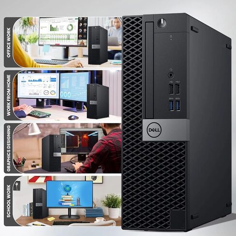 كمبيوتر مكتبي Dell OptiPlex 5040 SFF - Intel Core i5-6500 3.2 جيجا هرتز - ذاكرة وصول عشوائي DDR3 سعة 16 جيجابايت - محرك أقراص ثابتة سعة 1 تيرابايت - شبكة WiFi مدمجة - HDMI - Windows 11 Pro (متجدد) in Kuwait