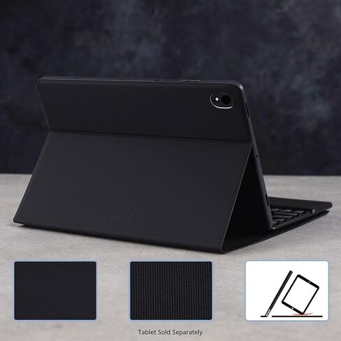 SaharaCase - حافظة لوحة المفاتيح من سلسلة Navigate لجهاز Galaxy Tab S11 | 7 ألوان إضاءة خلفية | لوحة تتبع مدمجة | لمسة نهائية ناعمة | العقرب الأسود (TB00493) in Kuwait
