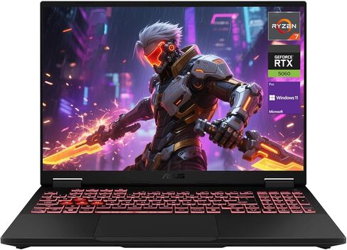 ASUS TUF A16 RTX 5060 Gaming Laptop, 16" FHD+ 165Hz 100% sRGB, Ryzen 7 260, RTX 5060, 64GB DDR5 RAM, 2TB SSD, RGB Backlit KB,AI PC, Win11 Pro in Kuwait