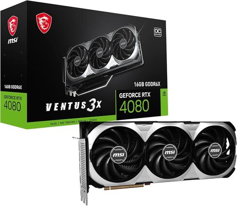 MSI Gaming GeForce RTX 4080 16GB GDRR6X 256-Bit HDMI/DP Nvlink Tri-Frozr 3 Ada Lovelace Architecture Graphics Card (RTX 4080 16GB Ventus 3X OC) (Renewed) in Kuwait