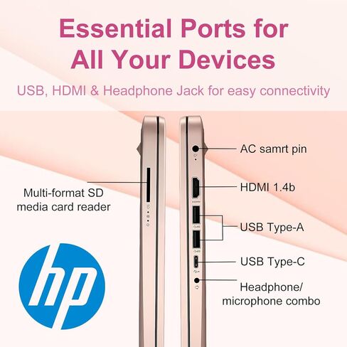 كمبيوتر محمول HP Ultrabook مزود بتقنية Copilot AI • ذاكرة وصول عشوائي (RAM) سعة 8 جيجابايت • محرك أقراص SSD سعة 192 جيجابايت + سعة تخزينية سحابية سعة 1 تيرابايت • معالج Intel • Microsoft 365 • Windows 11 • كمبيوتر محمول محمول للطلاب in Kuwait