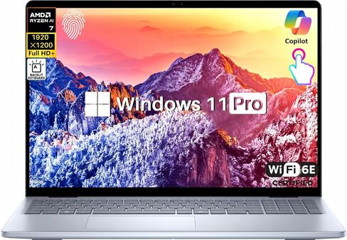 كمبيوتر محمول Dell Inspiron 16 5645 بشاشة تعمل باللمس، شاشة 16 بوصة FHD+ 300-Nits، AMD Ryzen 7-8840U(Beats i7-1355U)، 16 جيجابايت DDR5، 1 تيرابايت SSD، Copilot AI، لوحة مفاتيح بإضاءة خلفية، بصمة الإصبع، Wi-Fi 6E، Windows 11 Pro in Kuwait