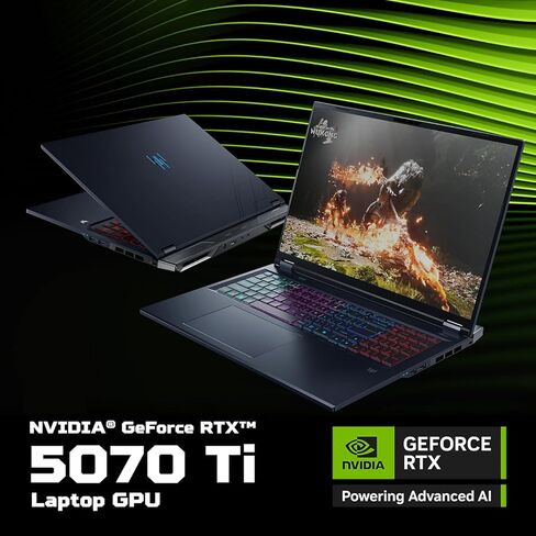 acer Predator Helios Neo 18 AI Gaming Laptop | Intel Core Ultra 9 Processor 275HX | NVIDIA GeForce RTX 5070 Ti | 18" WQXGA 240Hz G-SYNC | 16GB DDR5 | 1TB Gen 4 SSD | Killer Wi-Fi 6E | PHN18-72-92Y3 in Kuwait