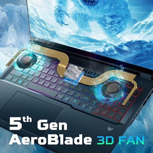 acer Predator Helios Neo 18 AI Gaming Laptop | Intel Core Ultra 9 Processor 275HX | NVIDIA GeForce RTX 5070 Ti | 18" WQXGA 240Hz G-SYNC | 16GB DDR5 | 1TB Gen 4 SSD | Killer Wi-Fi 6E | PHN18-72-92Y3 in Kuwait