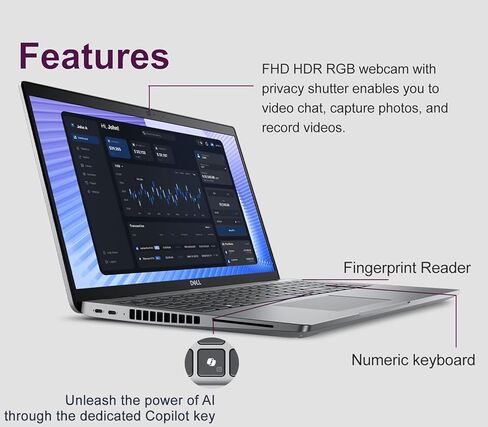 Dell Precision 3590 Mobile Workstation AI PC Laptop (15.6" FHD, Intel 12-Core Ultra 7 155U, 32GB DDR5, 1TB SSD) for Business, Engineer, FP, 2X Thunderbolt 4, 1080p RGB Webcam, IST HUB, Win 11 Pro in Kuwait