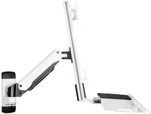 Monitor Arm Wall Mount Monitor Bracket Single Arm with Tray Single Screen for 15-27 Inch Screen Monitor Mount Arm in Kuwait
