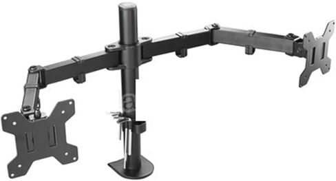 Screen Stand, Desktop Clamping Full Motion 360 Degree Dual Monitor Holder Stand 10"-27" LCD Led Monitor Mount Arm Loading 8Kgs Each Head in Kuwait