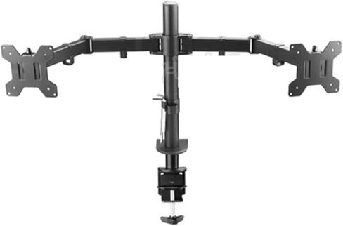 Screen Stand, Desktop Clamping Full Motion 360 Degree Dual Monitor Holder Stand 10"-27" LCD Led Monitor Mount Arm Loading 8Kgs Each Head in Kuwait