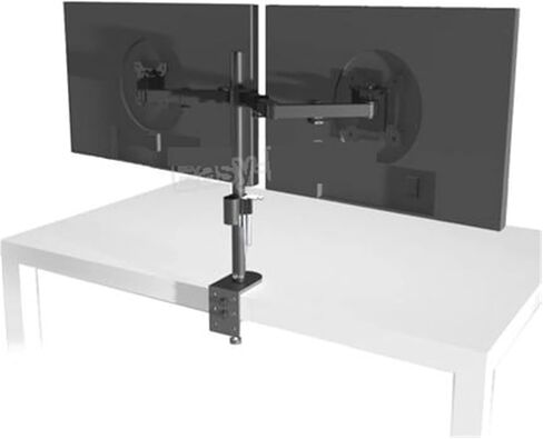 Screen Stand, Desktop Clamping Full Motion 360 Degree Dual Monitor Holder Stand 10"-27" LCD Led Monitor Mount Arm Loading 8Kgs Each Head in Kuwait