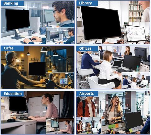 34 Inch Computer Privacy Screen Filter, Hanging Privacy Screen Protector for 21:9 Computer Monitor, Anti-Spy/Anti-Glare for Widescreen Monitors in Kuwait