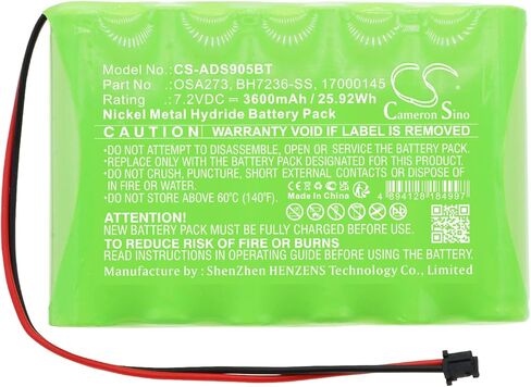 Replacement Battery for DSC Impassa SCW9055 Self-Contained Impassa SCW9057 Self-Contained, 17000152 BH7236-SS 17000145 OSA273 battery 3600mAh in Kuwait