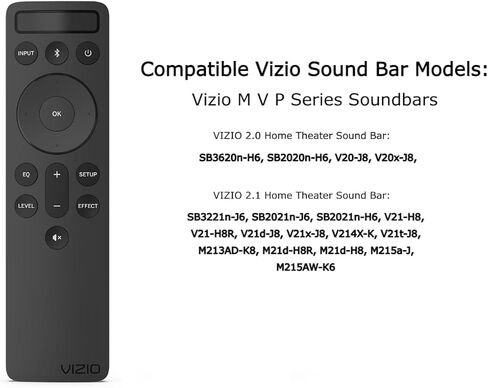 OEM Replacement Backlit Display Bluetooth Remote Works for All Vizio Premium Sound Bar Home Theater System in Kuwait