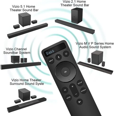 OEM Replacement Backlit Display Bluetooth Remote Works for All Vizio Premium Sound Bar Home Theater System in Kuwait