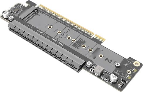 بطاقة محول PCIe 5.0 إلى M.2 NVMe، تدعم 2 SSD مع تصميم PCIe 5.0 المتشعب، متوافقة مع الإصدارات السابقة مع 4.0 3.0، وأجهزة الكمبيوتر المكتبية وأنظمة تخزين المؤسسات in Kuwait