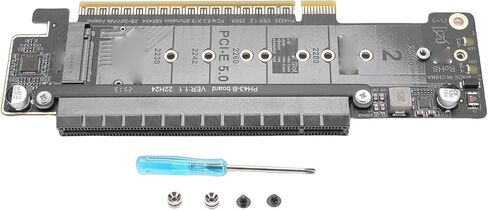 بطاقة محول PCIe 5.0 إلى M.2 NVMe، تدعم 2 SSD مع تصميم PCIe 5.0 المتشعب، متوافقة مع الإصدارات السابقة مع 4.0 3.0، وأجهزة الكمبيوتر المكتبية وأنظمة تخزين المؤسسات in Kuwait