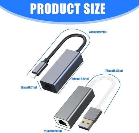 USB-C to Ethernet Adapter - 100Mbps Wired Network Converter for Stable Internet on Type-C Devices - C Mouth in Kuwait