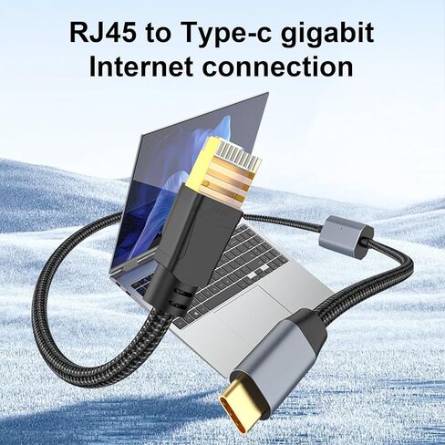 محول USB-C صغير الحجم إلى RJ45 Gigabit Ethernet - بطاقة شبكة سلكية محمولة لأجهزة النوع C - 1.2 متر in Kuwait