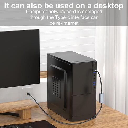 محول USB-C صغير الحجم إلى RJ45 Gigabit Ethernet - بطاقة شبكة سلكية محمولة لأجهزة النوع C - 1.2 متر in Kuwait