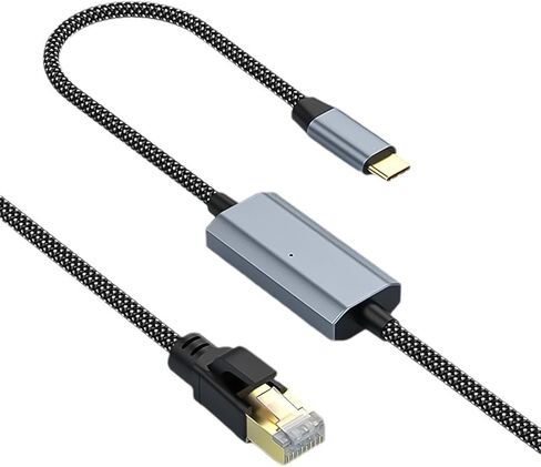 محول USB-C صغير الحجم إلى RJ45 Gigabit Ethernet - بطاقة شبكة سلكية محمولة لأجهزة النوع C - 1.2 متر in Kuwait