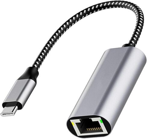 محول USB-C احترافي إلى Gigabit Ethernet - وصلة شبكة بسرعة 1000 ميجا بت في الثانية لمستخدمي الطاقة - رمادي in Kuwait