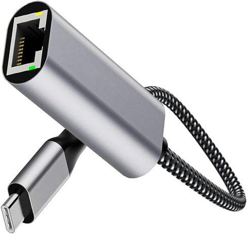 محول USB-C احترافي إلى Gigabit Ethernet - وصلة شبكة بسرعة 1000 ميجا بت في الثانية لمستخدمي الطاقة - رمادي in Kuwait