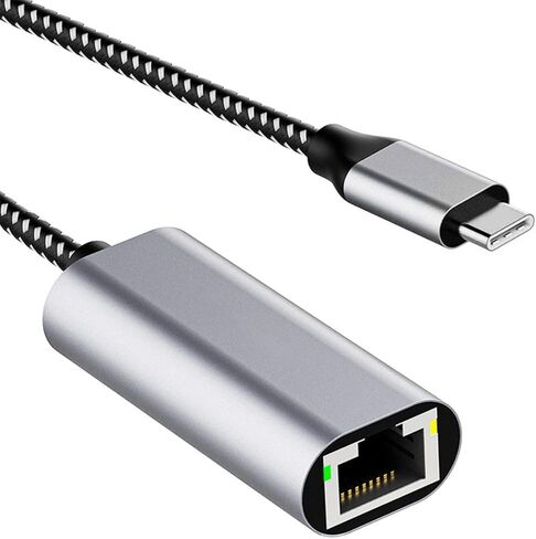 محول USB-C احترافي إلى Gigabit Ethernet - وصلة شبكة بسرعة 1000 ميجا بت في الثانية لمستخدمي الطاقة - رمادي in Kuwait