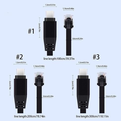 محول إيثرنت USB-C إلى RJ45 محمول - موصل شبكة جيجابت 10/100/1000 ميجا بت في الثانية للمحترفين - 1000 متر 1 متر in Kuwait