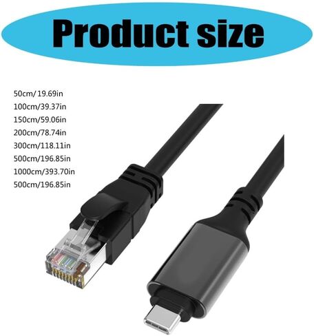 محول USB-C أساسي إلى إيثرنت - محول شبكة سلكية بسرعة 100 ميجابت في الثانية للاستخدام اليومي - 1.5 متر in Kuwait