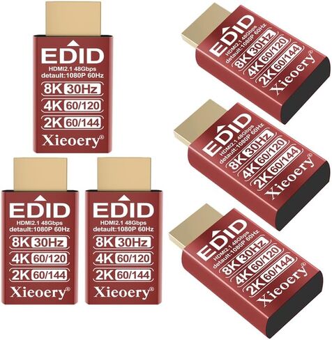 HDMI 2.1 4K 120Hz EDID Emulator, 48Gbps Headless HDMI Dummy Plug, Default 3840×2160@60Hz Virtual Display for GPU Servers, PS5, Remote Desktop & 4K in Saudi Arabia