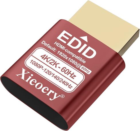 HDMI 2.1 4K 120Hz EDID Emulator, 48Gbps Headless HDMI Dummy Plug, Default 3840×2160@60Hz Virtual Display for GPU Servers, PS5, Remote Desktop & 4K in Saudi Arabia