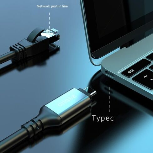 محول USB-C عالي السرعة إلى Gigabit Ethernet - موصل شبكة ألومنيوم 1000 ميجابت في الثانية - 3 متر in Kuwait