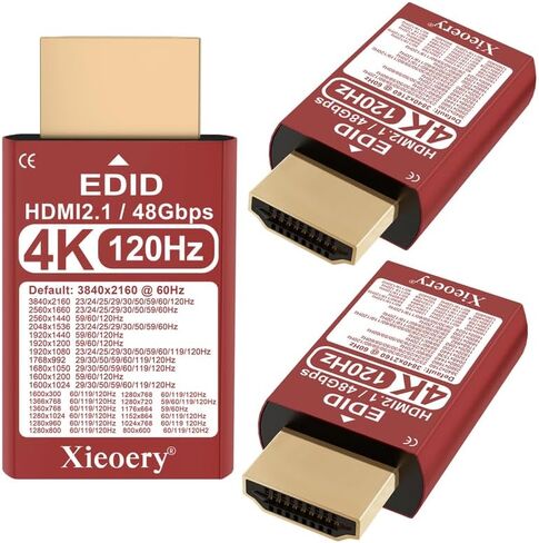HDMI 2.1 4K 120Hz EDID Emulator, 48Gbps Headless HDMI Dummy Plug, Default 3840×2160@60Hz Virtual Display for GPU Servers, PS5, Remote Desktop & 4K in Saudi Arabia