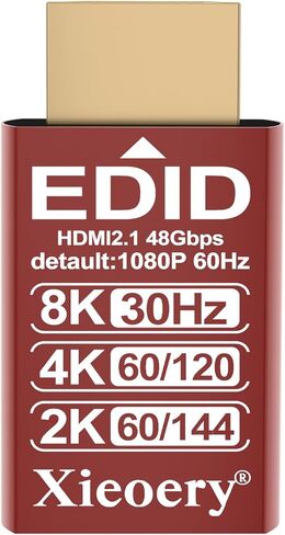 HDMI 2.1 4K 120Hz EDID Emulator, 48Gbps Headless HDMI Dummy Plug, Default 3840×2160@60Hz Virtual Display for GPU Servers, PS5, Remote Desktop & 4K in Saudi Arabia