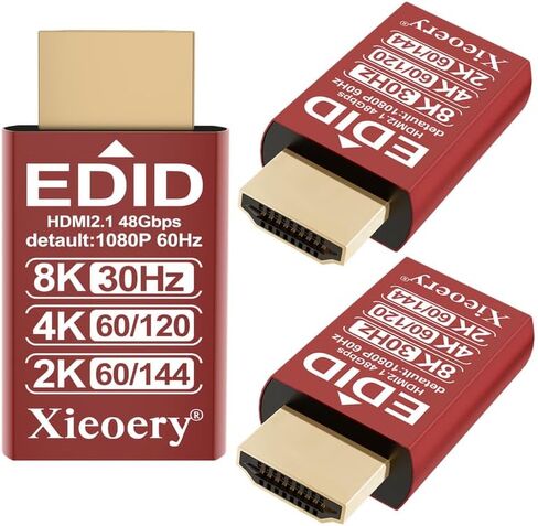 HDMI 2.1 4K 120Hz EDID Emulator, 48Gbps Headless HDMI Dummy Plug, Default 3840×2160@60Hz Virtual Display for GPU Servers, PS5, Remote Desktop & 4K in Saudi Arabia