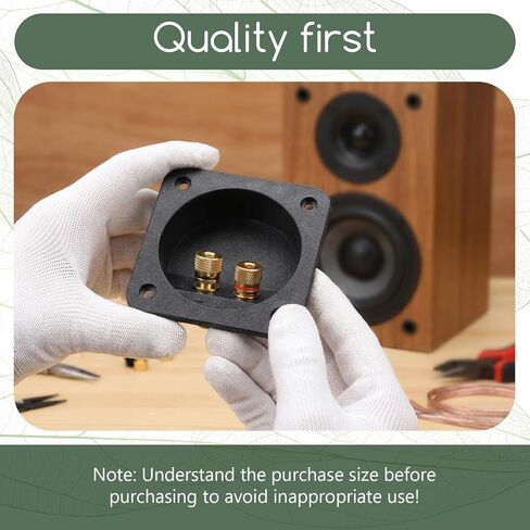 2 Pcs 3.1 Inch Speaker Box Terminal Square 2-Way Speaker Terminal Cup with Banana Plugs Subwoofer Box Terminals Screw Type Binding Post for Subwoofer Boxs Tower Speakers in Kuwait