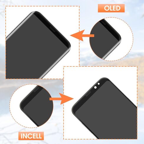 شاشة Incell لهاتف Samsung Galaxy S8 Plus استبدال الشاشة لشاشة Galaxy S8+ LCD SM-G955F، SM-G955W، SM-G955A أجزاء إصلاح مجموعة التحويل الرقمي التي تعمل باللمس مع إطار (أسود بدون وظيفة بصمة الإصبع) in Kuwait