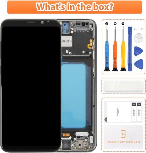 شاشة Incell لهاتف Samsung Galaxy S8 Plus استبدال الشاشة لشاشة Galaxy S8+ LCD SM-G955F، SM-G955W، SM-G955A أجزاء إصلاح مجموعة التحويل الرقمي التي تعمل باللمس مع إطار (أسود بدون وظيفة بصمة الإصبع) in Kuwait