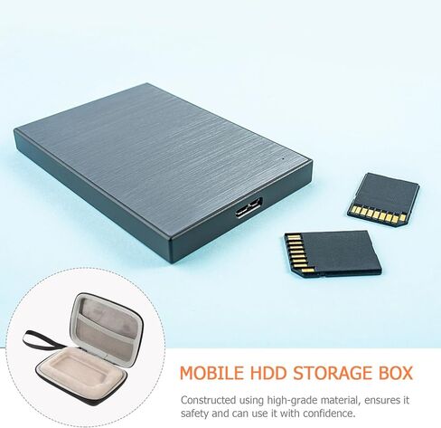 حقيبة تخزين الأقراص الصلبة المحمولة من OSALADI وحقيبة منظم كابل البيانات وحقيبة كابل USB المحمولة مع حامل بنك الطاقة للإلكترونيات والسفر وملحقات الكمبيوتر in Kuwait