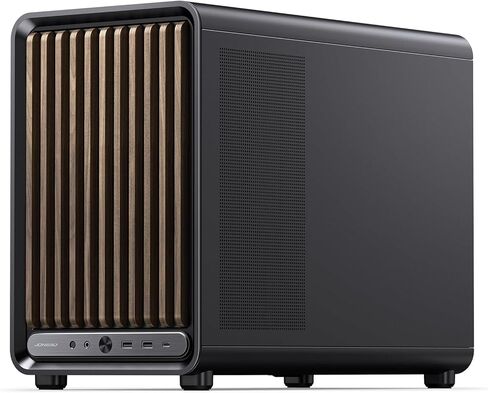 حافظة كمبيوتر JONSBO D33 Wood Black Micro ATX، حافظة MATX عالية تدفق الهواء مع لوحة من الزجاج المقسى، 9 أوضاع للمروحة، توافق عالٍ، تدعم MATX BTF MB، وحدة معالجة الرسومات 435 مم/360AIO/172 مم مبرد هواء، ATX/SFX PSU، خشب in Kuwait