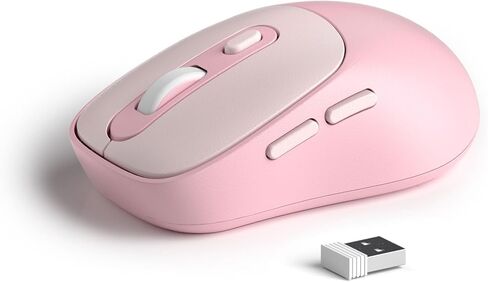 ماوس مكتب لاسلكي، V80 800-1600 حساسية قابلة للتعديل، مع بطارية AAA مع جهاز استقبال USB للكمبيوتر الشخصي/Mac in Kuwait