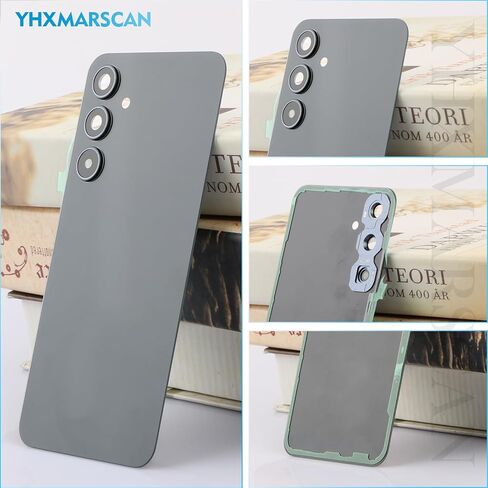 غطاء خلفي للبطارية YHX-US بديل لهاتف Samsung Galaxy A35 5G غطاء خلفي للباب مع طبقة حماية للكاميرا الخلفية + زجاج مقسى + مجموعة أدوات إصلاح (اللون: أسود) in Kuwait